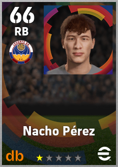 Nacho Pérez — RB, OVR 66, MAX 66