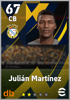 Julián Martínez — CB, OVR 67, MAX 67