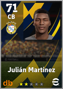 Julián Martínez — CB, OVR 71, MAX 71
