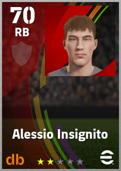 Alessio Insignito — RB, OVR 70, MAX 70