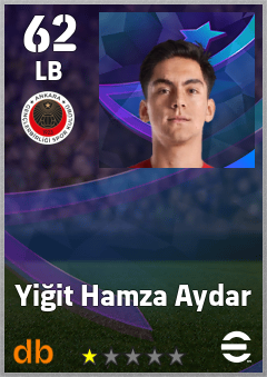 Yiğit Hamza Aydar — LB, OVR 62, MAX 62