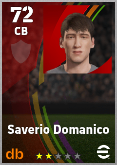 Saverio Domanico — CB, OVR 72, MAX 72