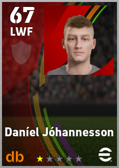 Daníel Jóhannesson — LWF, OVR 67, MAX 67