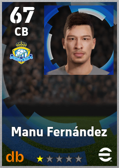 Manu Fernández — CB, OVR 67, MAX 67