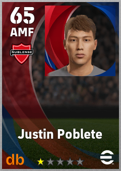 Justin Poblete — AMF, OVR 65, MAX 65