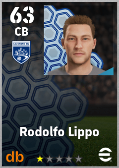 Rodolfo Lippo — CB, OVR 63, MAX 63