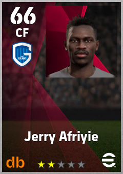Jerry Afriyie — CF, OVR 66, MAX 66