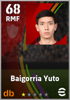 Baigorria Yuto — RMF, OVR 68, MAX 68
