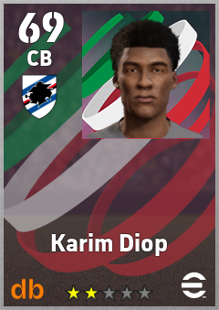 Karim Diop — CB, OVR 69, MAX 69