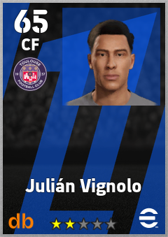 Julián Vignolo — CF, OVR 65, MAX 65