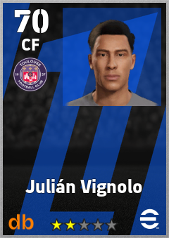 Julián Vignolo — CF, OVR 70, MAX 70