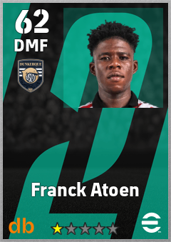 Franck Atoen — DMF, OVR 62, MAX 62