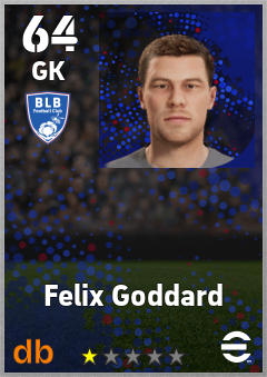 Felix Goddard — GK, OVR 64, MAX 64