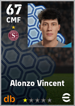 Alonzo Vincent — CMF, OVR 67, MAX 67