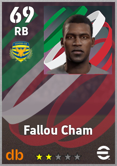 Fallou Cham — RB, OVR 69, MAX 69