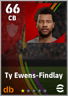 Ty Ewens-Findlay — CB, OVR 66, MAX 66