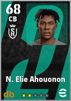 N. Elie Ahouonon — CB, OVR 68, MAX 68