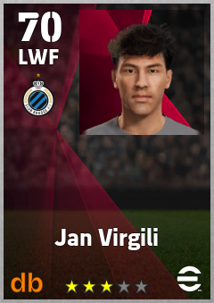 Jan Virgili — LWF, OVR 70, MAX 70