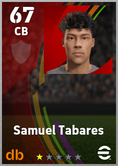 Samuel Tabares — CB, OVR 67, MAX 67