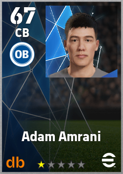 Adam Amrani — CB, OVR 67, MAX 67