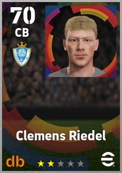 Clemens Riedel — CB, OVR 70, MAX 70