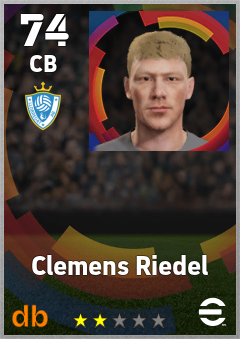 Clemens Riedel — CB, OVR 74, MAX 74