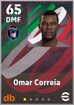 Omar Correia — DMF, OVR 65, MAX 65