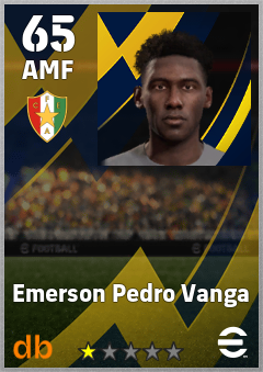 Emerson Pedro Vanga — AMF, OVR 65, MAX 65