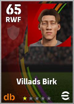 Villads Birk — RWF, OVR 65, MAX 65