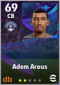 Adem Arous — CB, OVR 69, MAX 69