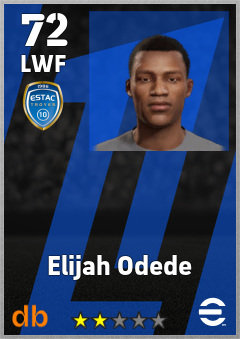 Elijah Odede — LWF, OVR 72, MAX 72