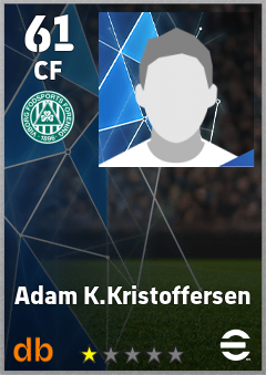 Adam K.Kristoffersen — CF, OVR 61, MAX 61