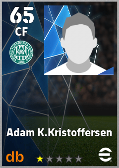 Adam K.Kristoffersen — CF, OVR 65, MAX 65