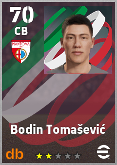 Bodin Tomašević — CB, OVR 70, MAX 70
