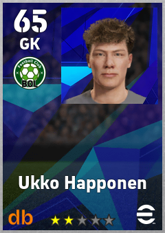 Ukko Happonen — GK, OVR 65, MAX 65