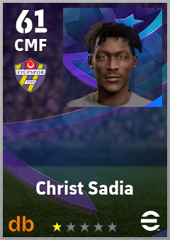 Christ Sadia — CMF, OVR 61, MAX 61
