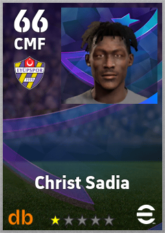 Christ Sadia — CMF, OVR 66, MAX 66