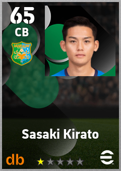 Sasaki Kirato — CB, OVR 65, MAX 65
