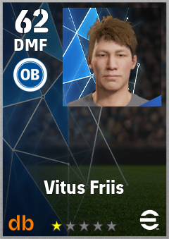Vitus Friis — DMF, OVR 62, MAX 62