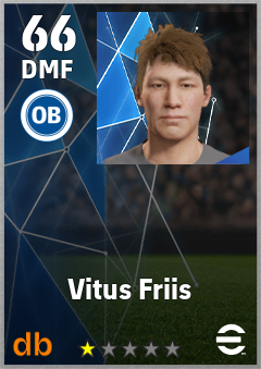Vitus Friis — DMF, OVR 66, MAX 66