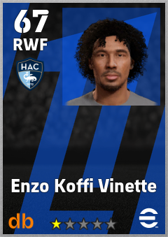 Enzo Koffi Vinette — RWF, OVR 67, MAX 67