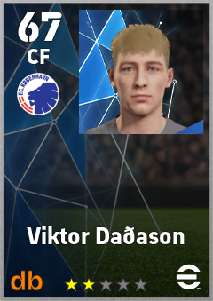 Viktor Daðason — CF, OVR 67, MAX 67
