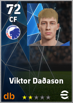 Viktor Daðason — CF, OVR 72, MAX 72