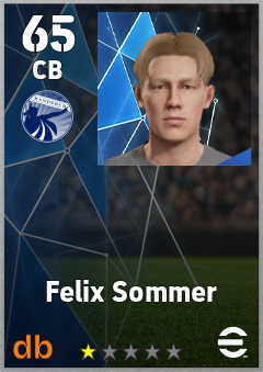 Felix Sommer — CB, OVR 65, MAX 65