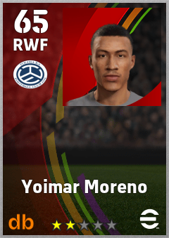 Yoimar Moreno — RWF, OVR 65, MAX 65
