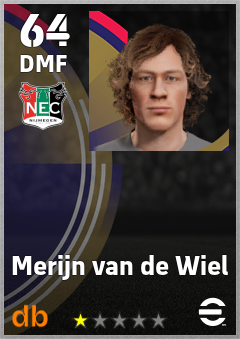 Merijn van de Wiel — DMF, OVR 64, MAX 64