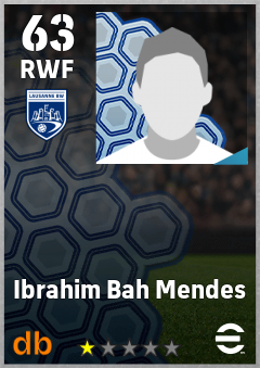 Ibrahim Bah Mendes — RWF, OVR 63, MAX 63