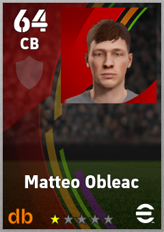 Matteo Obleac — CB, OVR 64, MAX 64
