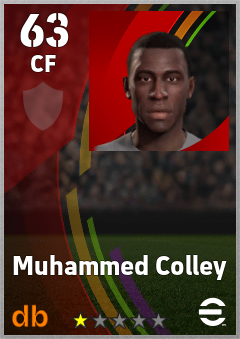 Muhammed Colley — CF, OVR 63, MAX 63