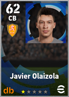 Javier Olaizola — CB, OVR 62, MAX 62
